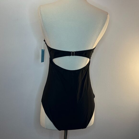 Cupshe Women's Black Cut Out One-Piece Swimsuit - Size Large - NWT - Picture 3 of 4